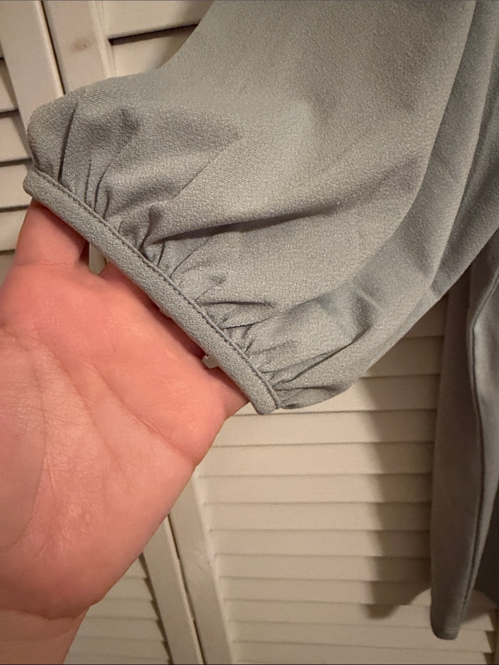 H&M Sage Green Puff Sleeve Top - Picture 3 of 3